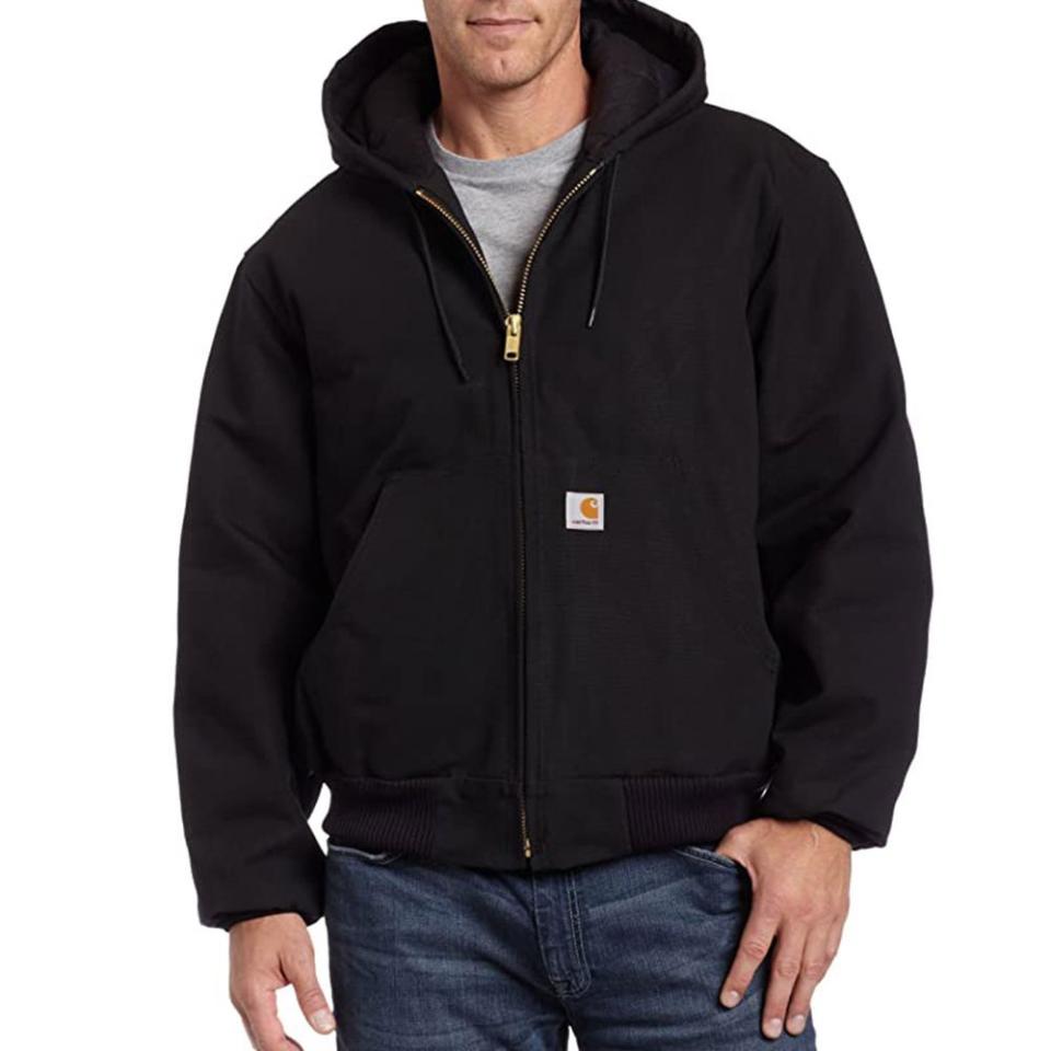 10) Carhartt Men's Quilted Flannel-Lined Duck Active Jacket