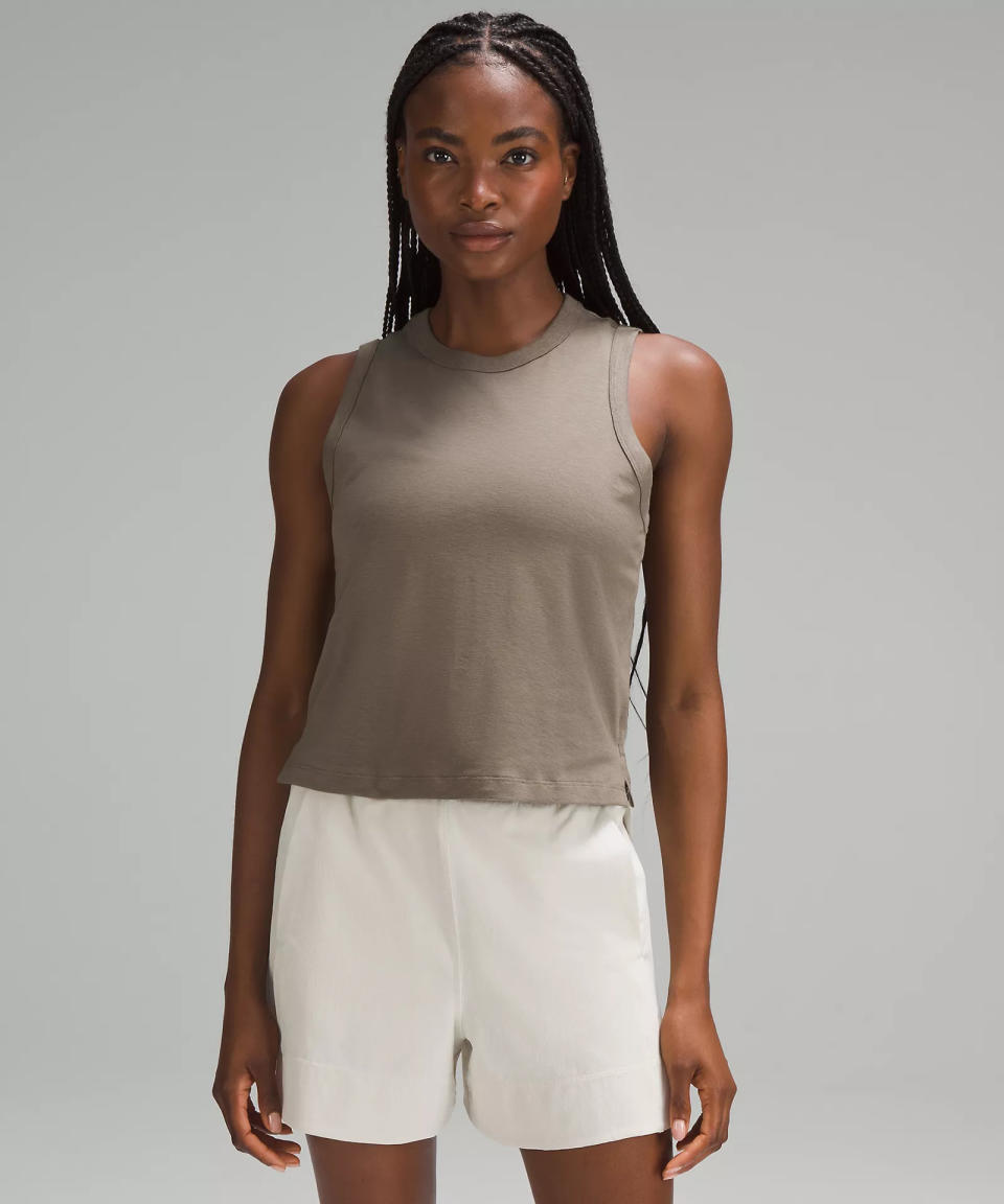 Classic-Fit Cotton-Blend Tank Top. Image via lululemon.