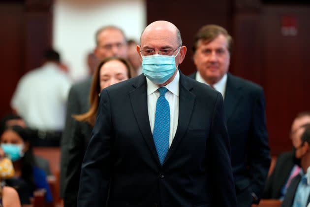 The Trump Organization's former accountant Allen Weisselberg, right, arrives in the courtroom, in New York, Thursday, Aug. 18, 2022. (Photo: Curtis Means/DailyMail.com via Associated Press, Pool)