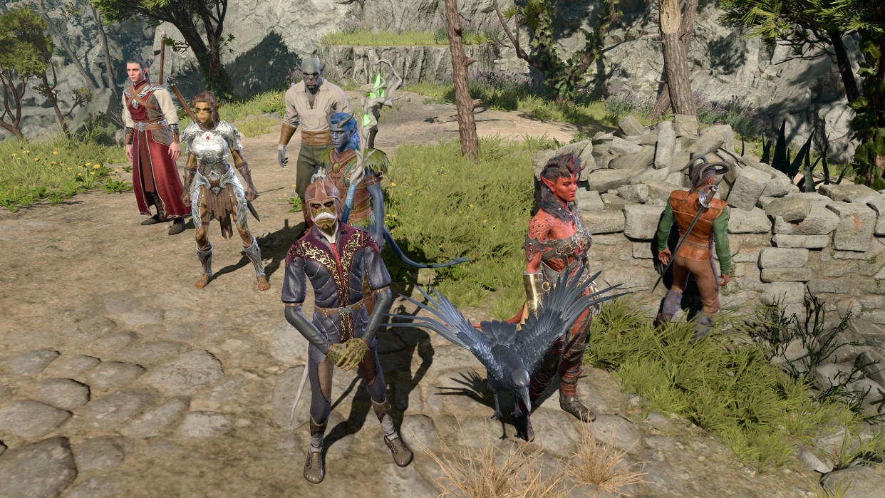  Fantasy adventurers standing in a group 