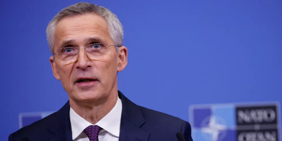 NATO Secretary General Jens Stoltenberg attends a news conference during a NATO defence ministers' meeting at the Alliance's headquarters in Brussels, Belgium February 15, 2023.