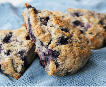 Whole Wheat, Blueberry, and Olive Oil Scones