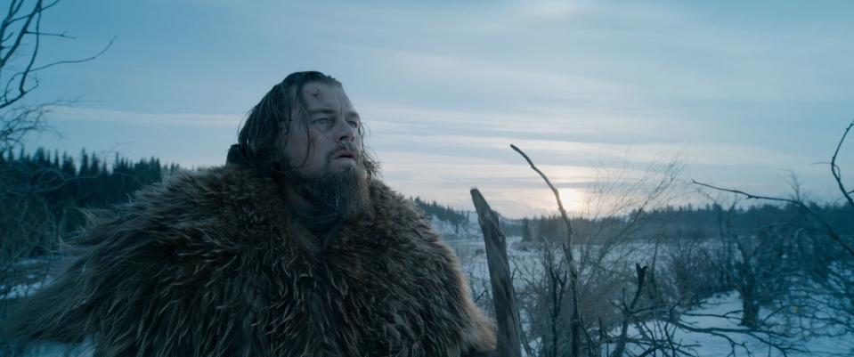 <p>A bear attack in the wild 1823 countryside should be enough to kill a man, but not when it’s Leonardo DiCaprio. He tends to his own wounds and vengefully tracks his enemies across the wilderness—falling off a cliff and camping out in a horse carcass along the way.</p>