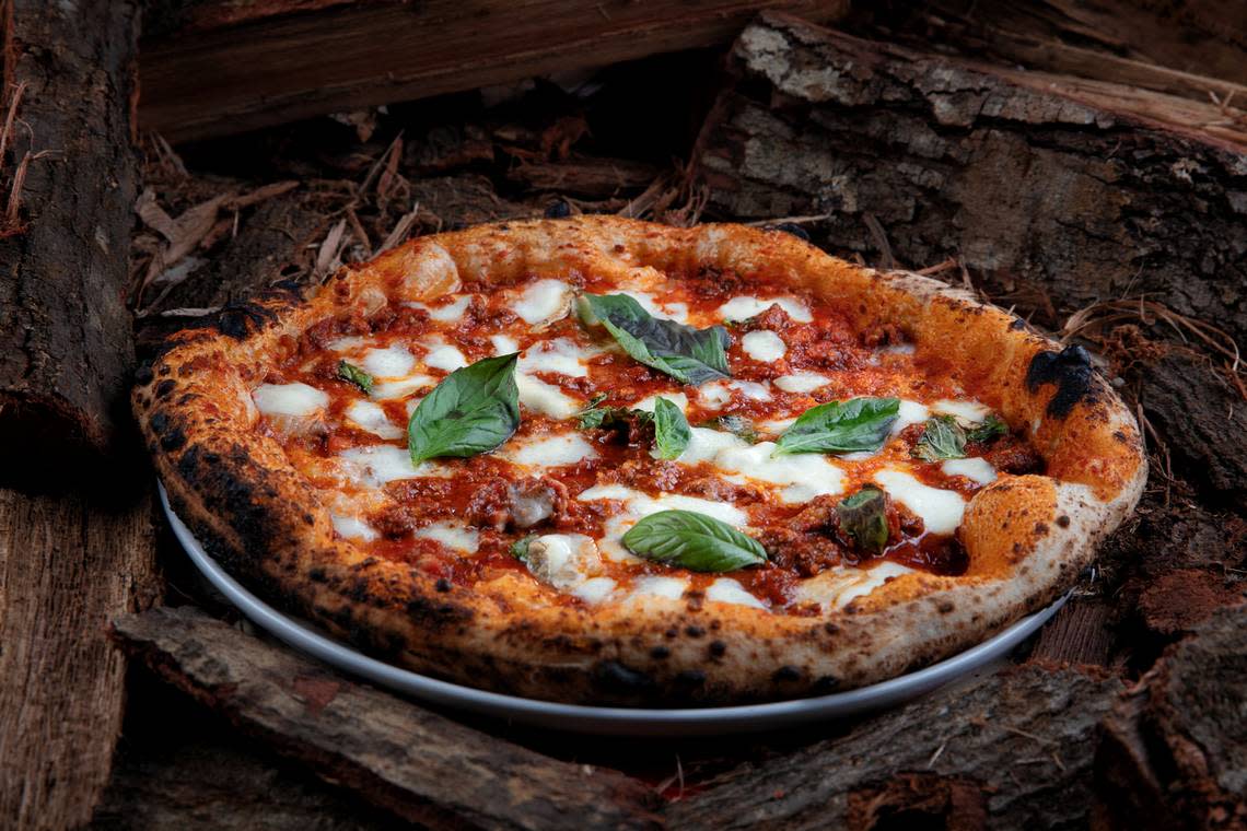 The Bolognese pizza comes with the Casa Bufala signature Bolognese sauce and smoked provola.