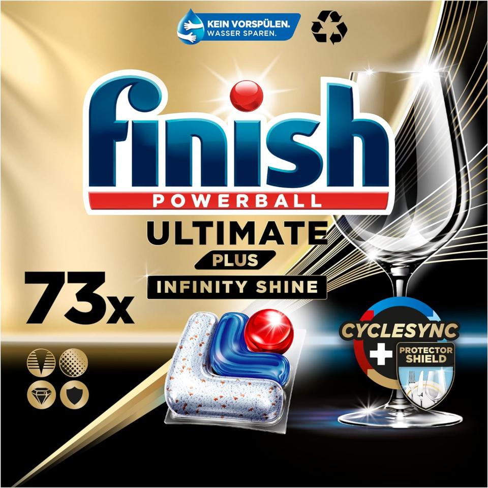 Finish - Ultimate Plus Infinity Shine Spülmaschinentabs. (Bild: Amazon)