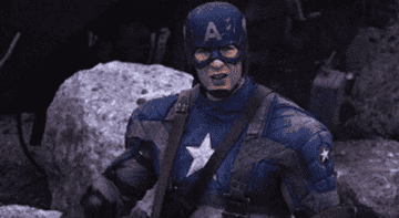 Chris Evans in full Captain America regalia salutes in Marvel's Avengers