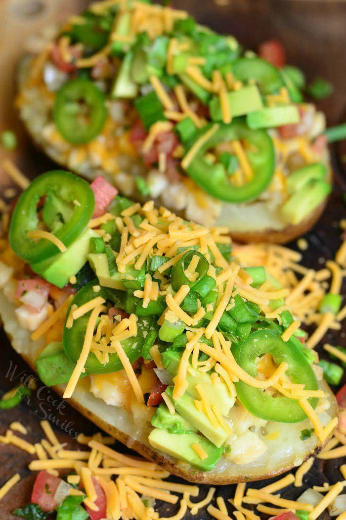 Fiesta Chicken Twice-Baked Potatoes