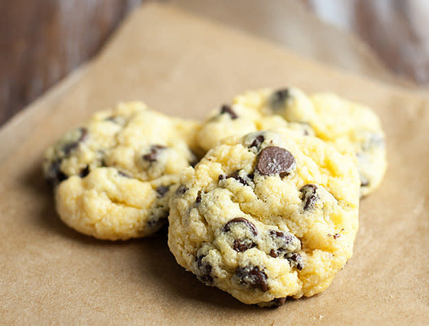 <strong>Get the <a href="http://www.bunsinmyoven.com/2012/11/26/chocolate-chip-gooey-butter-cookies/" target="_blank">Chocolate Chip Gooey Butter Cookies recipe</a> from Buns In My Oven</strong>