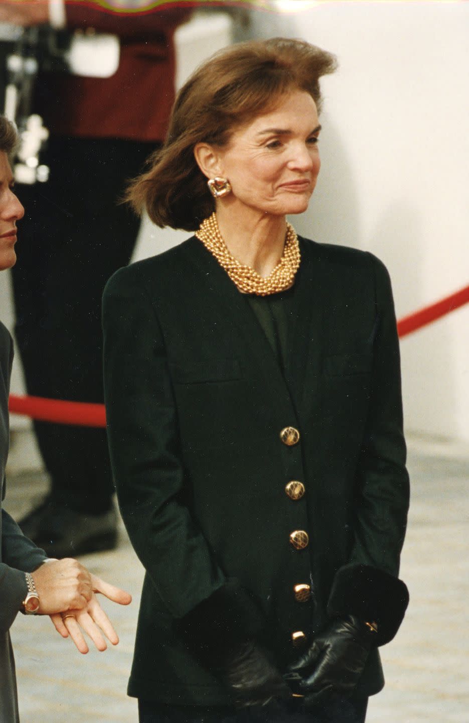 <p>Jacquline Onassis Kennedy attends the rededication for the John F. Kennedy President Library and Museum in Boston. Shortly after this photograph was taken, she was diagnosed with non-Hodgkin lymphoma. She died the following year, on May 19, 1994, at the age of 64.</p>