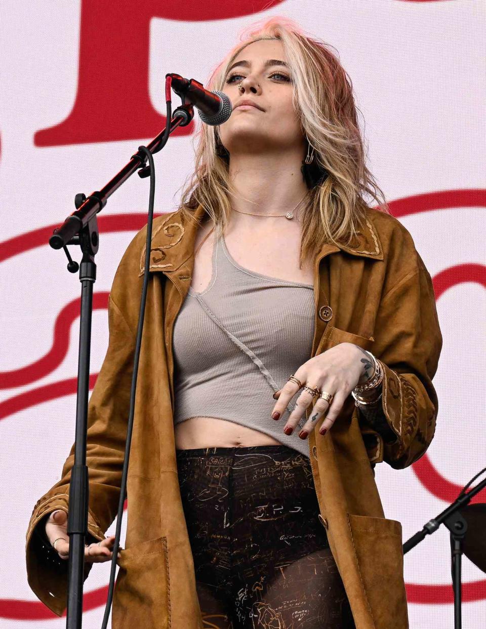 Paris Jackson performs during the Boston Calling Music Festival on May 27, 2022 in Boston, Massachusetts