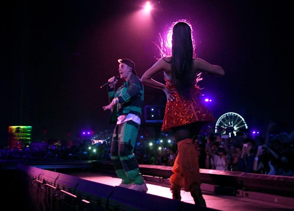 Justin Bieber and Ariana Grande | Kevin Mazur/Getty Images for AG