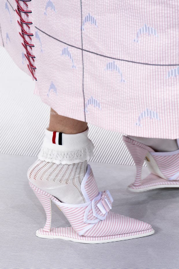 Shoes from the Thom Browne Spring 2020 collection. Photo: Imaxtree