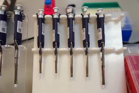 Instruments are pictured at the office of the Chief Medical Examiner of New York during an event in New York City, New York, U.S., September 6, 2018. REUTERS/Carlo Allegri