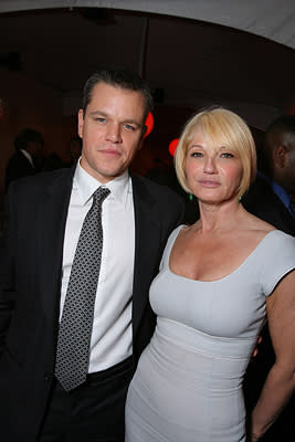 Matt Damon and Ellen Barkin at the Los Angeles premiere of Warner Bros. Pictures' Ocean's Thirteen