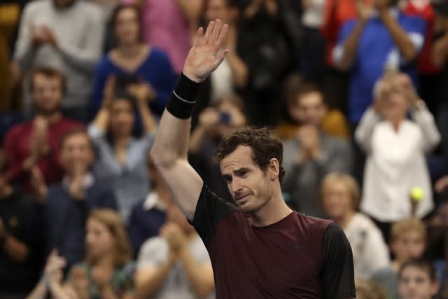 Andy Murray struggles to hold back the tears after sealing victory