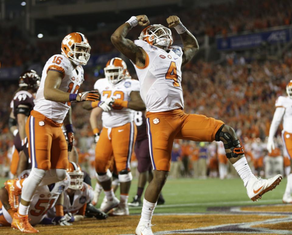 Clemson defeated Virginia Tech to claim the ACC title and a likely spot in the College Football Playoff. (AP)