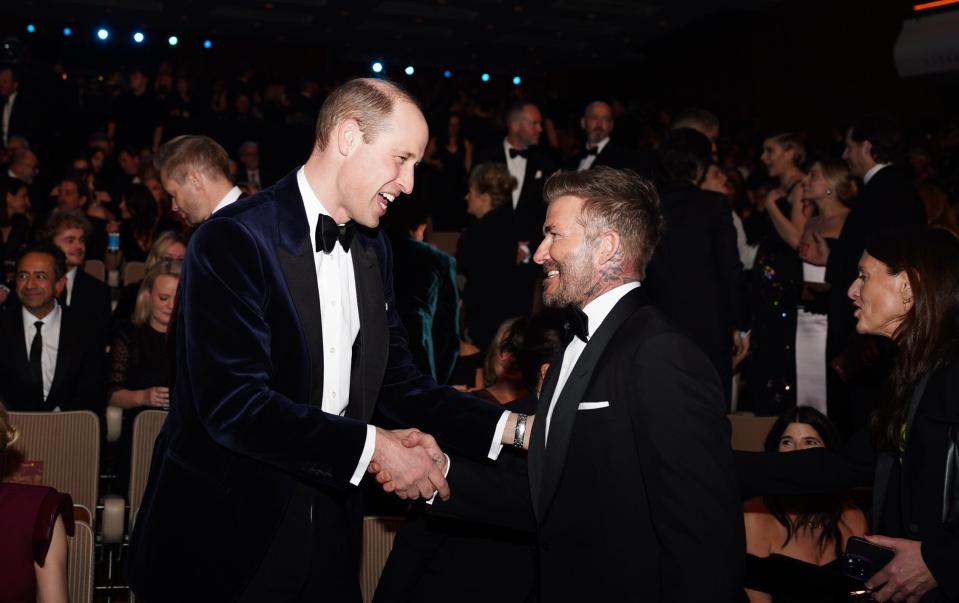 Prince William and David Beckham