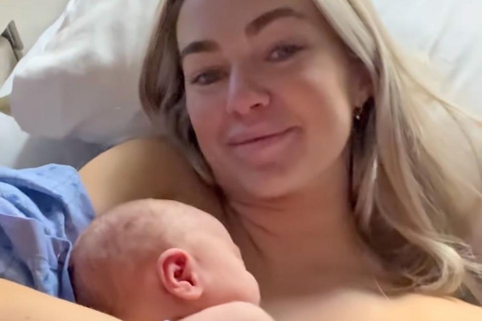 Lindsay Arnold Cusick/Instagram Lindsay Arnold and newborn daughter 