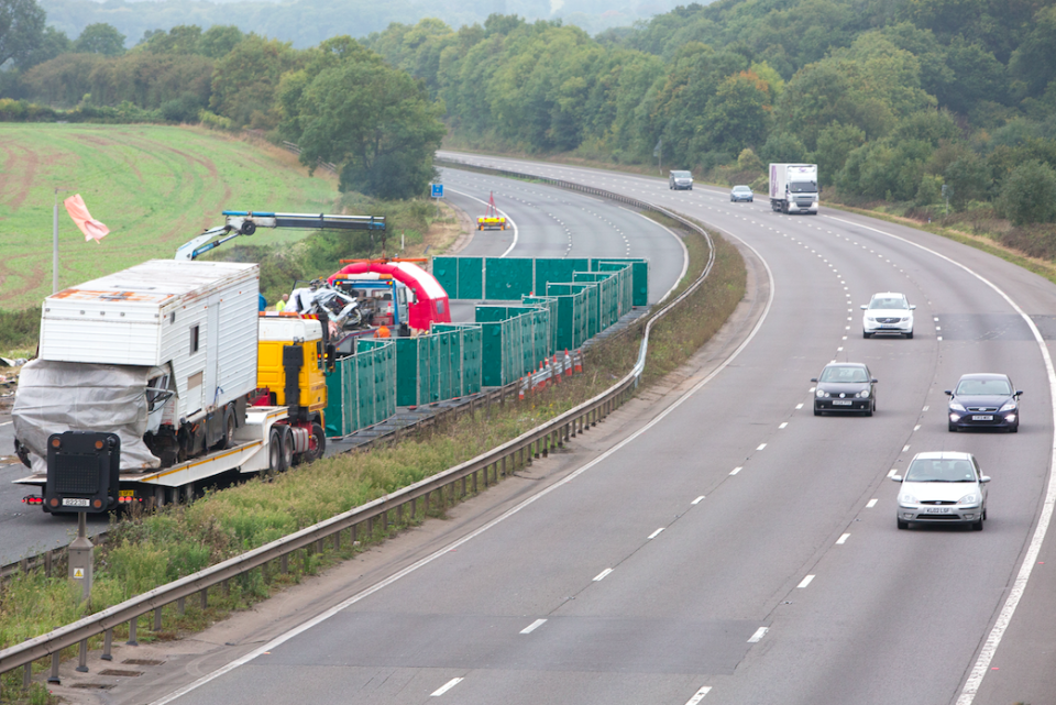 <em>The motorway has now partially reopened (SWNS)</em>