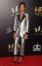 <p>We’re used to seeing Naomie Harris in an assortment of lovely dresses, but we were just as happy to see her in this futuristic menswear-inspired suit. <i>(Photo by Jeffrey Mayer/WireImage)</i> </p>