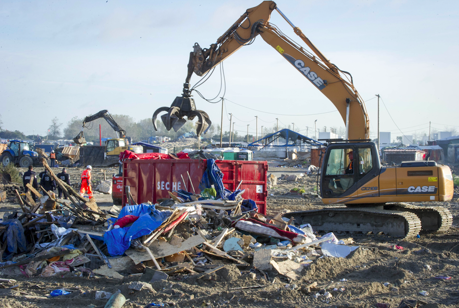 <em>The Calais ‘jungle’ was cleared away in 2016 (Rex)</em>