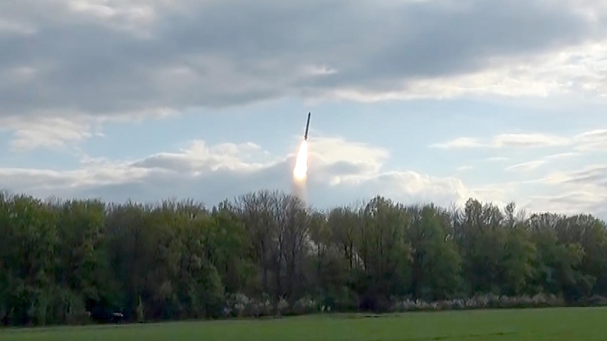 A missile fired by the Russian military.