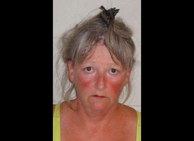 Joyce Coffey was arrested four times in 26 hours for blasting the AC/DC song &quot;Highway to Hell&quot; and other loud music from her home and for throwing a frying pan. 