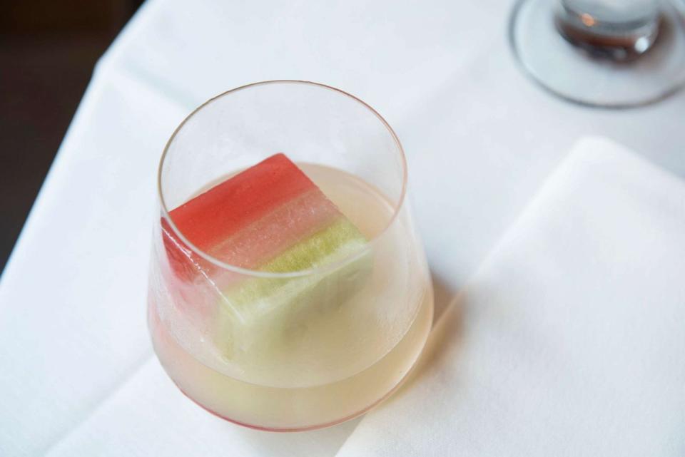 PHOTO: The Tricolore Margarita is meant to represent both the Mexican and Italian flags. (Quality Italian/Liz Clayman)