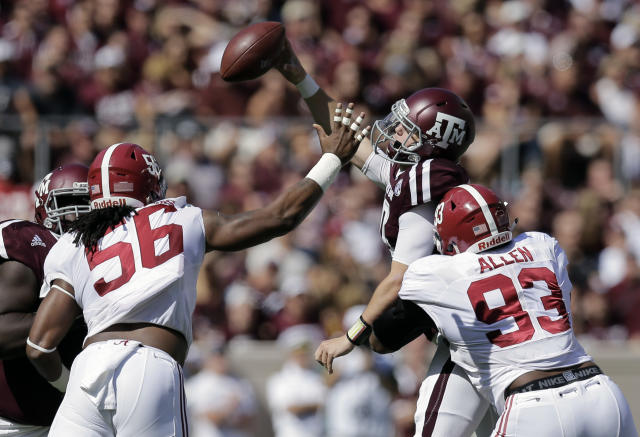 Battle of former Aggies: Carolina QB Kyle Allen, in for injured