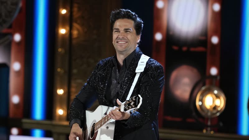 Will Swenson, a cast member of “A Beautiful Noise, The Neil Diamond Musical,” performs at the 76th annual Tony Awards on Sunday, June 11, 2023, at the United Palace theater in New York. 