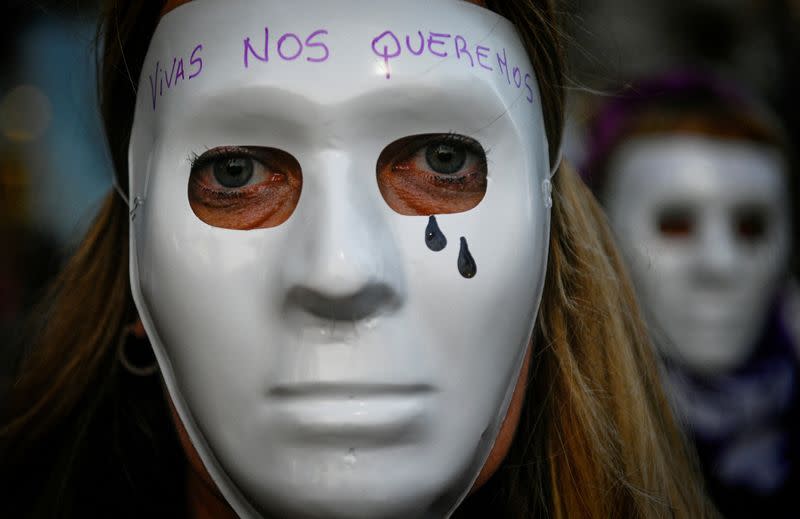 FILE PHOTO: Women protest against femicides and gender violence in Buenos Aires