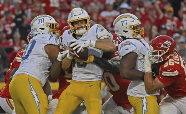 Justin Herbert interception seals Chargers' loss to Chiefs - Los Angeles  Times