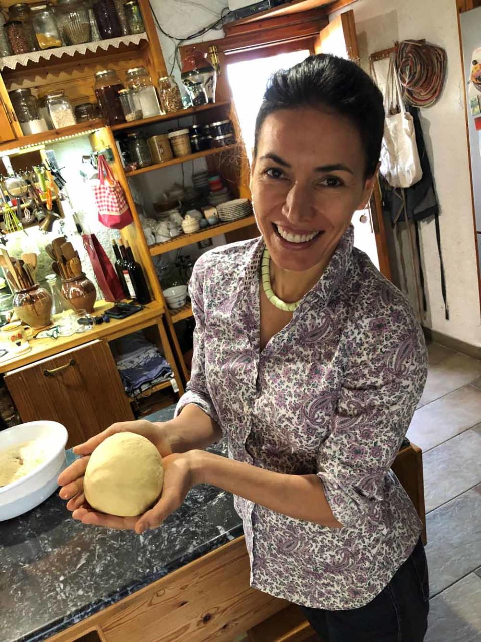 Galina cooking on Ikaria. PA REAL LIFE