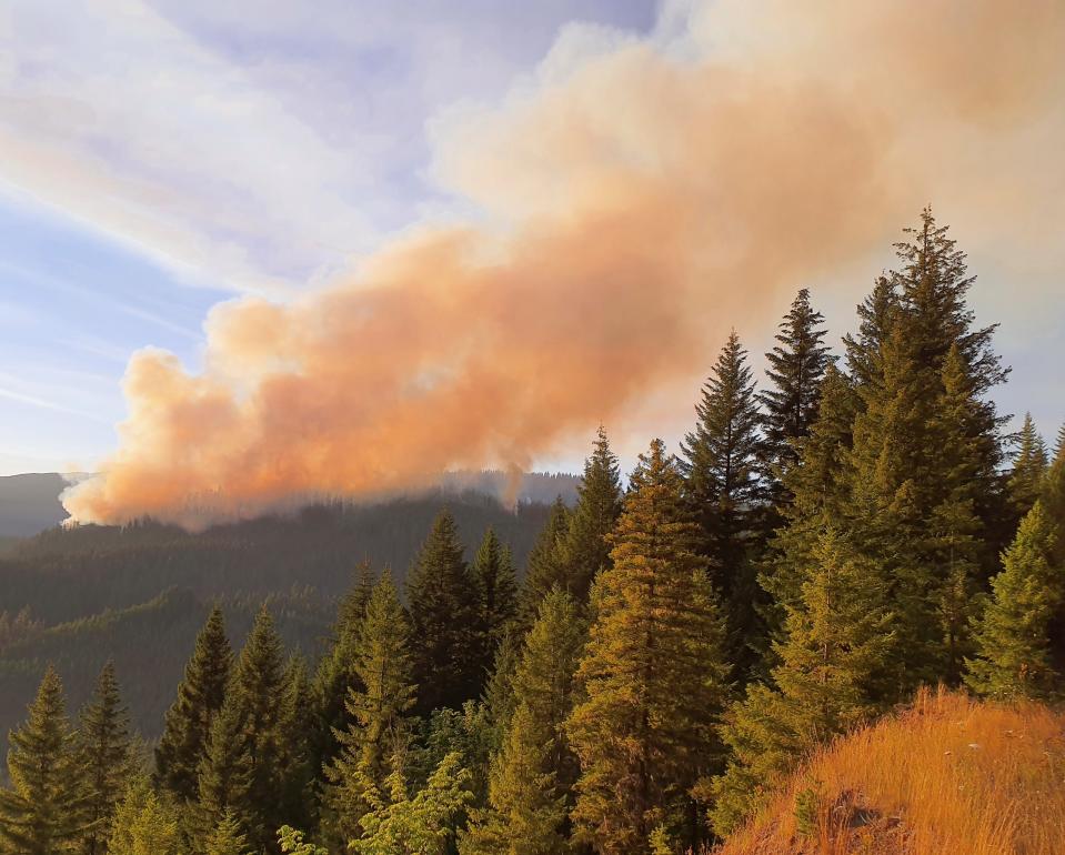 The Pyramid Fire is burning in Willamette National Forest.