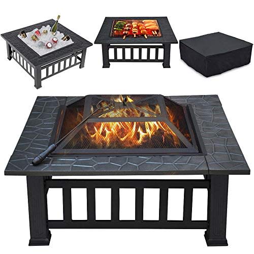 Yaheetech Multifunctional Backyard Fire Pit Table (Amazon / Amazon)