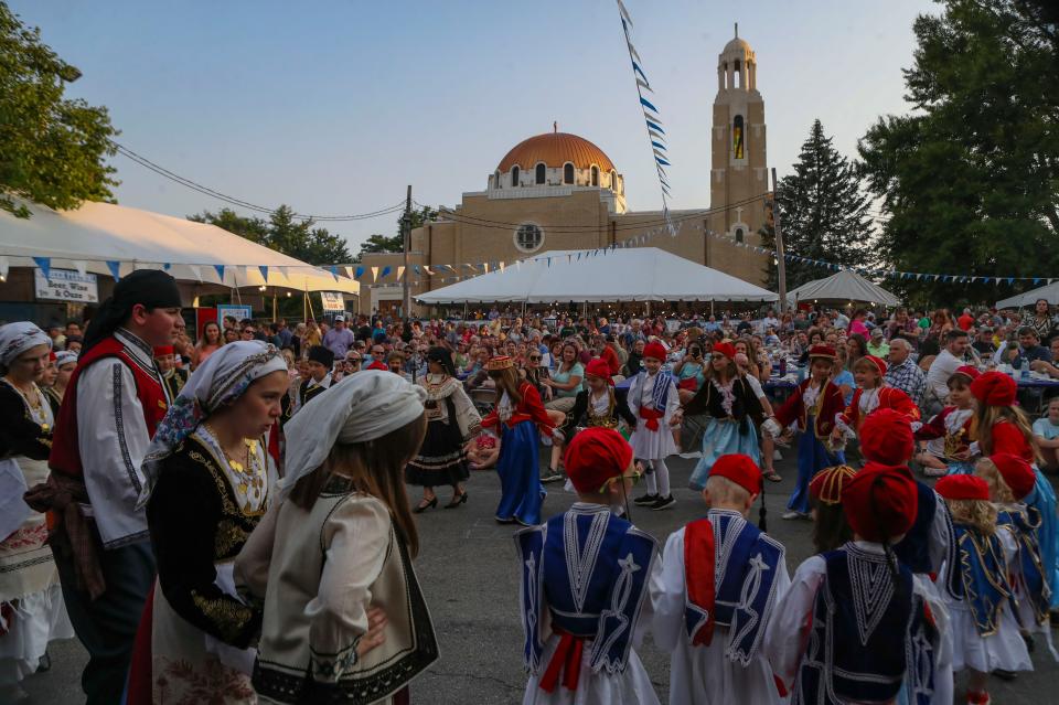 Youngsters perform traditional dances during the second day of six-day Greek Festival at the Holy Trinity Greek Orthodox Church in Wilmington, Tuesday, June 6, 2023. The festival runs through Saturday.