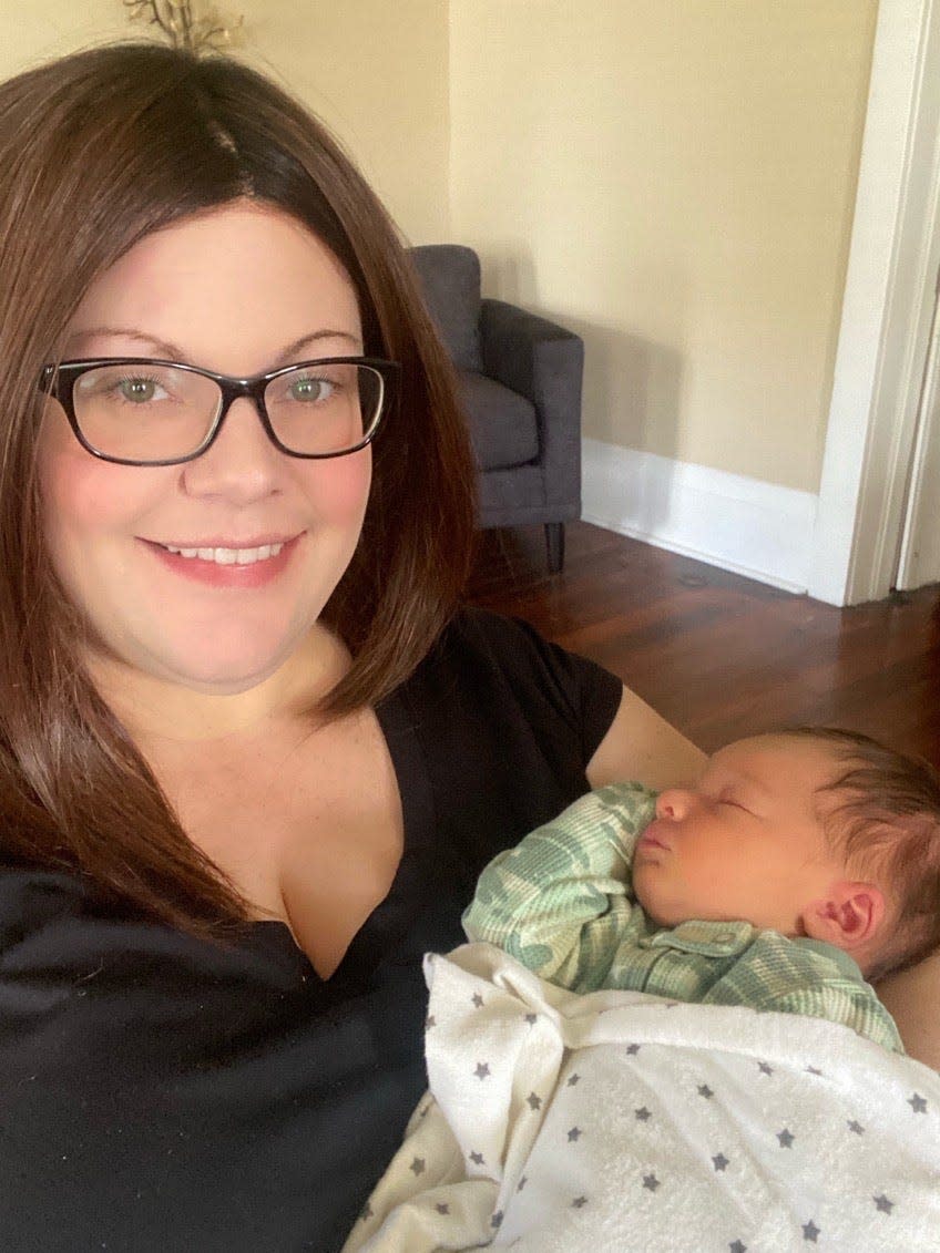 Amanda Brierley, 42, had her baby in January. She experienced a "surprise pregnancy" 10 months into taking semaglutide for insulin resistance.