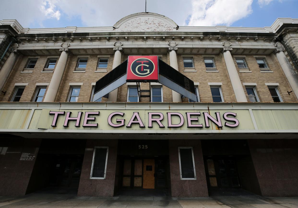 The Louisville Gardens at 525 W. Muhammad Ali Blvd., shown on Aug. 23 2021, is one of the sites that was important in the women's suffrage movement in Louisville, Ky.