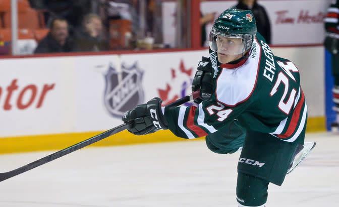 Jets pick Nikolaj Ehlers scored six points as the Mooseheads beat the Huskies. (David Chan/Mooseheads)