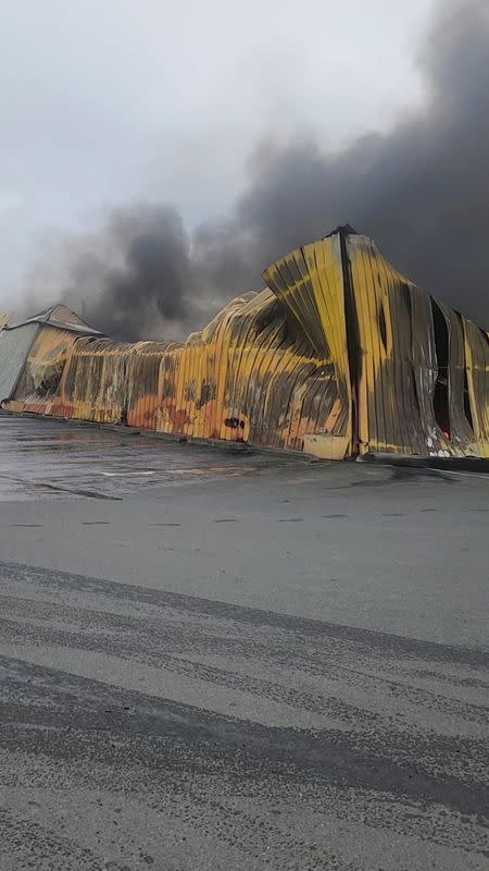 Damage caused by rioters in New Caledonia