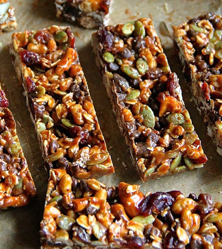 No-Bake Sweet and Salty Granola Bars from Running With Spoons