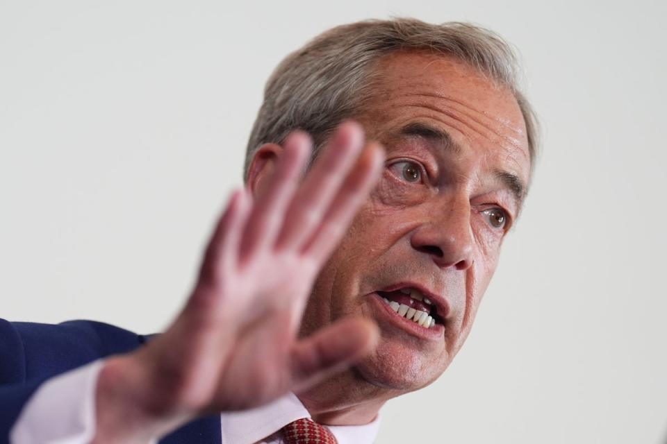 Mr Farage will lead Reform UK into the 2024 general election. (James Manning/PA) (PA Wire)