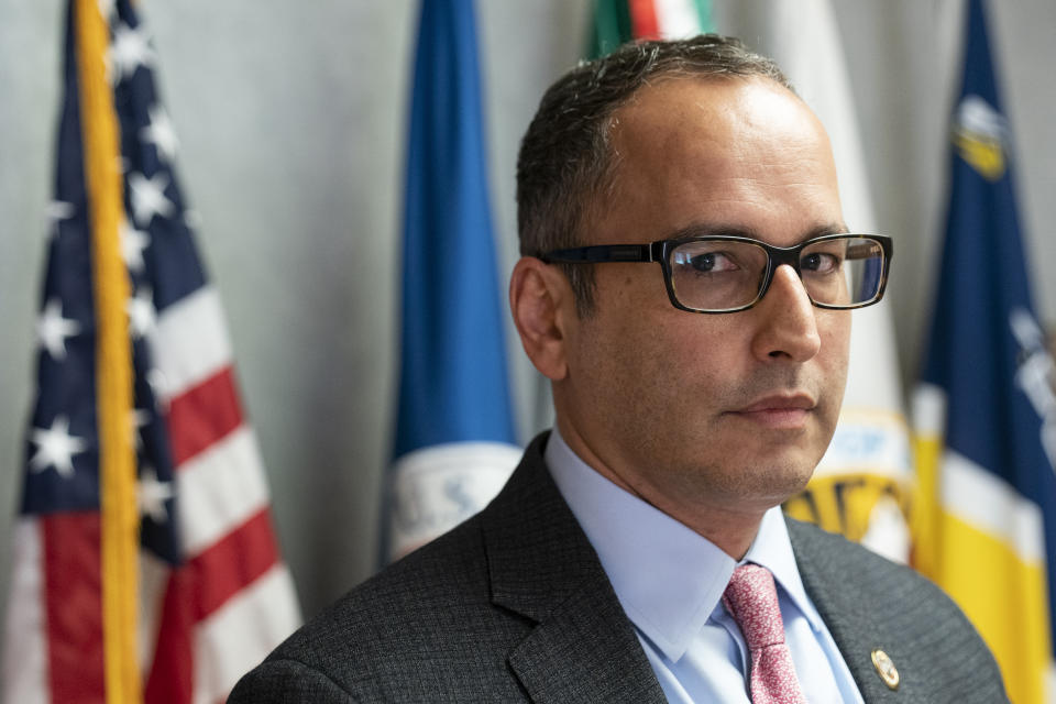 Director of the National Intellectual Property Rights Coordination Center Steve Francis, poses for a photograph, Tuesday, Nov. 24, 2020, in Arlington, Va. (AP Photo/Alex Brandon)