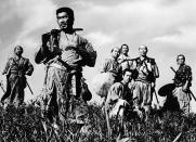 <a href="http://movies.yahoo.com/movie/seven-samurai-1954/" data-ylk="slk:SEVEN SAMURAI;elm:context_link;itc:0;sec:content-canvas" class="link ">SEVEN SAMURAI</a> (1954) <br>Directed by: <span>Akira Kurosawa</span> <br>Starring: <span>Takashi Shimura</span> and <span>Toshiro Mifune</span>