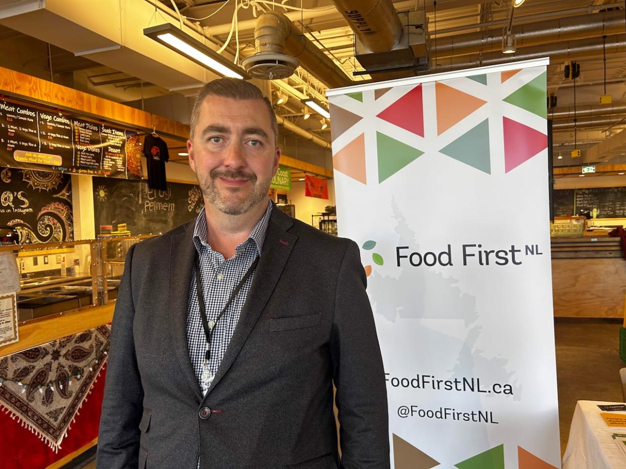 Josh Smee, the CEO of Food First N.L., says the goal of the summit is to bring people together from different sector to produce a school food program. (Abby Cole/CBC - image credit)