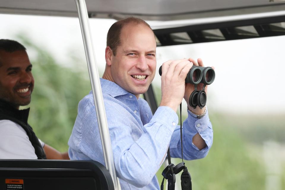 On the first day of his official visit to Kuwait, Prince William learned more about Kuwait’s ambitious plans to protect its natural environment from human and environmental challenges at the Jahra Nature Reserve.