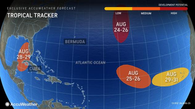 Tropical conditions Aug. 24, 2023.