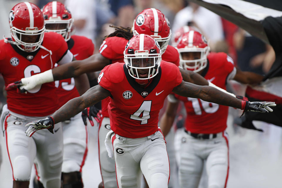 Georgia loses four offensive players early to the NFL including WR Mecole Hardman. (AP)