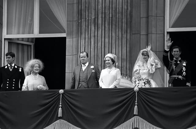 Diana and Charles on their wedding day. PA Wire