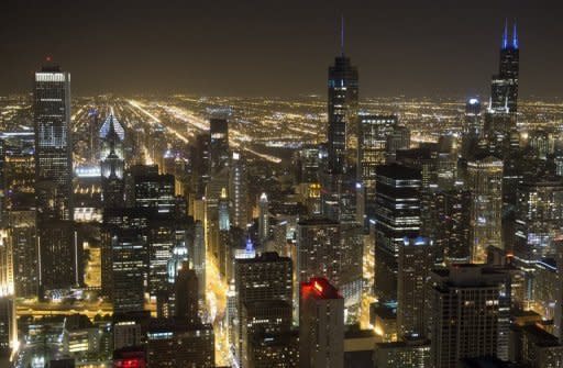 The downtown Chicago skyline. FBI agents have arrested a Chicago teen hoping to engage in "violent jihad" after he tried to detonate what he thought was a car bomb outside a bar in downtown Chicago, officials said
